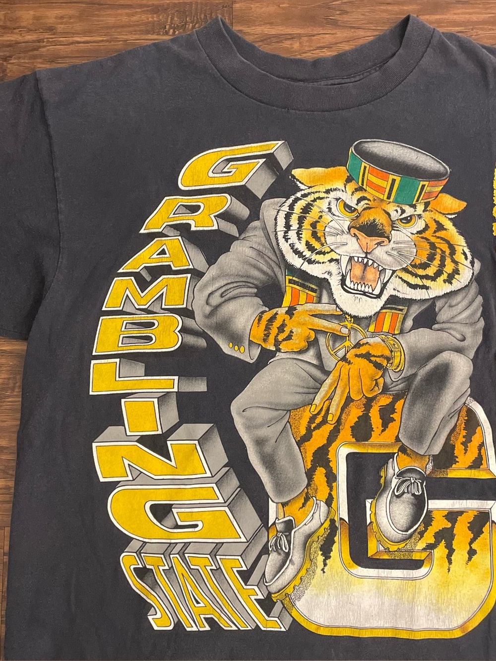 Vintage Grambling State University Tigers Graphic T-Shirt Large - Single Stitch